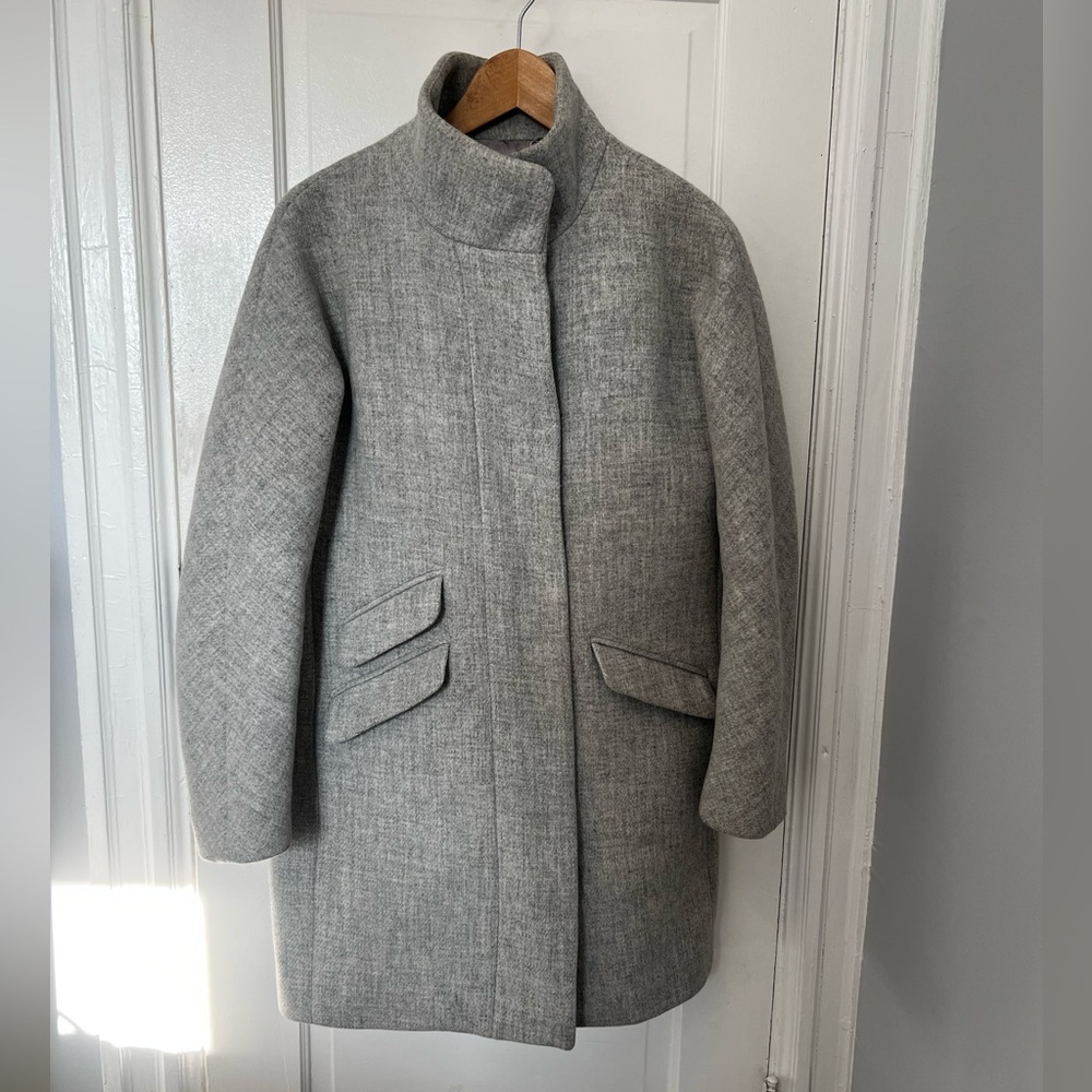 J.Crew Gray wood zip coat, size 4